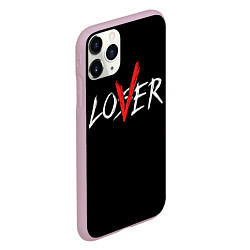 Чехол iPhone 11 Pro матовый Lover loser, цвет: 3D-розовый — фото 2