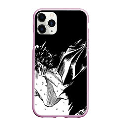 Чехол iPhone 11 Pro матовый Берсерк Гатс в чёрных доспехах, цвет: 3D-розовый