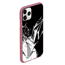 Чехол iPhone 11 Pro матовый Берсерк Гатс в чёрных доспехах, цвет: 3D-малиновый — фото 2