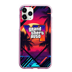 Чехол iPhone 11 Pro матовый GTA 6 аbstract logo