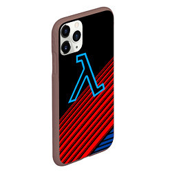 Чехол iPhone 11 Pro матовый Half life stripes freeman, цвет: 3D-коричневый — фото 2