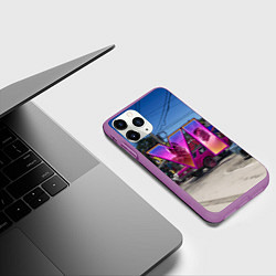 Чехол iPhone 11 Pro матовый GTA 6 low ride, цвет: 3D-фиолетовый — фото 2