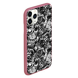 Чехол iPhone 11 Pro матовый Автотюнинг - запчасти, цвет: 3D-малиновый — фото 2