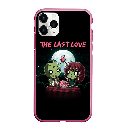 Чехол iPhone 11 Pro матовый The last love zombies / 3D-Малиновый – фото 1