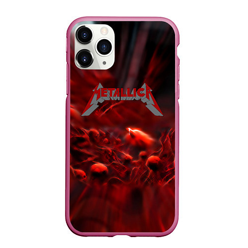 Чехол iPhone 11 Pro матовый Metallica alboom band / 3D-Малиновый – фото 1