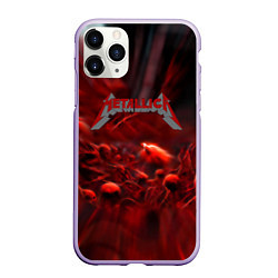 Чехол iPhone 11 Pro матовый Metallica alboom band, цвет: 3D-светло-сиреневый