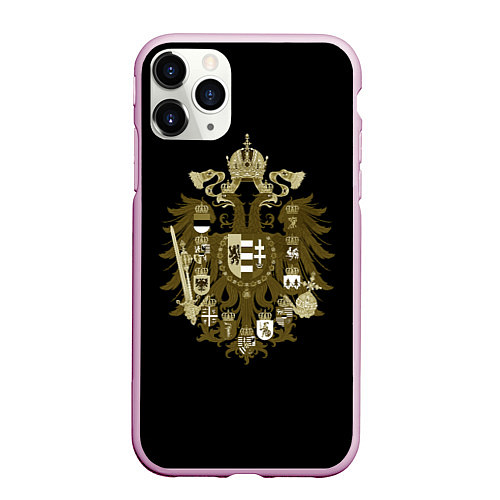 Чехол iPhone 11 Pro матовый Герб РФ старославянский / 3D-Розовый – фото 1