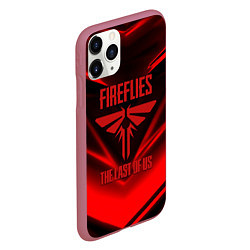 Чехол iPhone 11 Pro матовый Одни из нас geometry redstripes, цвет: 3D-малиновый — фото 2