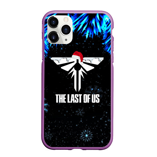 Чехол iPhone 11 Pro матовый The last of us happy winter / 3D-Фиолетовый – фото 1