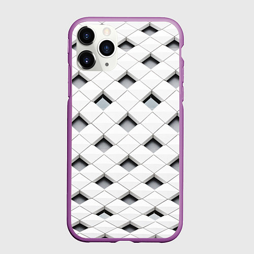 Чехол iPhone 11 Pro матовый Quatro / 3D-Фиолетовый – фото 1