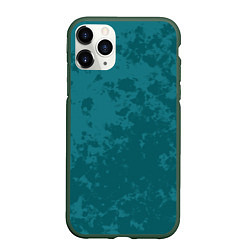 Чехол iPhone 11 Pro матовый Изумрудный камуфляж, цвет: 3D-темно-зеленый