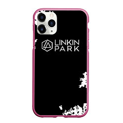 Чехол iPhone 11 Pro матовый Linkin Park рок бенд, цвет: 3D-малиновый