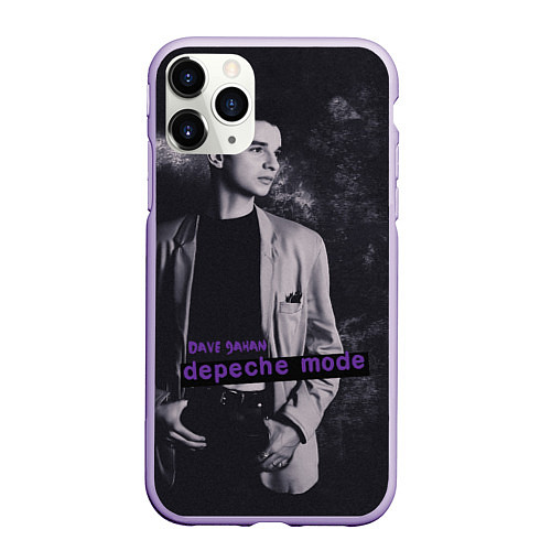 Чехол iPhone 11 Pro матовый Depeche Mode Dave Gahan noir2 / 3D-Светло-сиреневый – фото 1