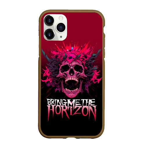 Чехол iPhone 11 Pro матовый Bring Me the Horizon - rock band / 3D-Коричневый – фото 1