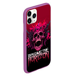 Чехол iPhone 11 Pro матовый Bring Me the Horizon - rock band, цвет: 3D-фиолетовый — фото 2