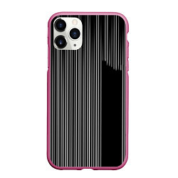 Чехол iPhone 11 Pro матовый Visual zebra stripes, цвет: 3D-малиновый