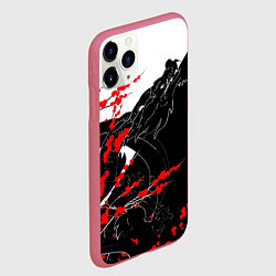 Чехол iPhone 11 Pro матовый Tokyo Dragon, цвет: 3D-малиновый — фото 2