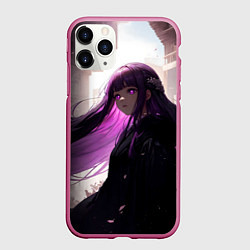 Чехол iPhone 11 Pro матовый Фрирен из аниме, цвет: 3D-малиновый