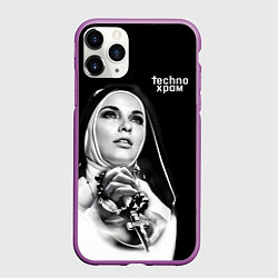 Чехол iPhone 11 Pro матовый Techno храм монашка в молитве