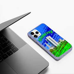 Чехол iPhone 11 Pro матовый Зеленоград, цвет: 3D-светло-сиреневый — фото 2