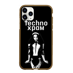 Чехол iPhone 11 Pro матовый Techno храм дерзкая монашка