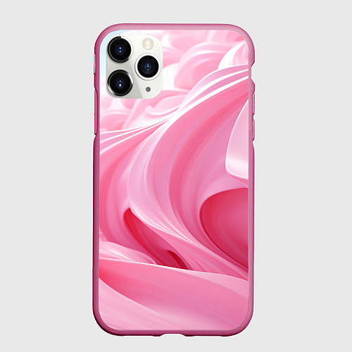 Чехол iPhone 11 Pro матовый Зефир / 3D-Малиновый – фото 1