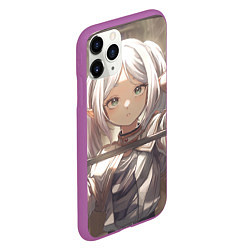 Чехол iPhone 11 Pro матовый Sousou no Frieren books, цвет: 3D-фиолетовый — фото 2