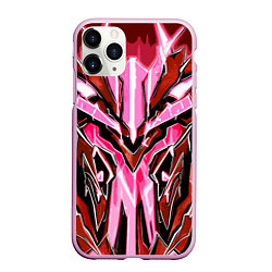 Чехол iPhone 11 Pro матовый Розовый кибер доспех, цвет: 3D-розовый