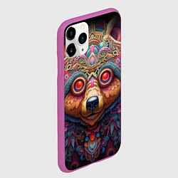 Чехол iPhone 11 Pro матовый Фэнтази медведь, цвет: 3D-фиолетовый — фото 2