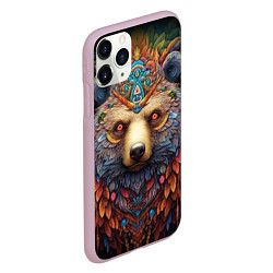 Чехол iPhone 11 Pro матовый Медведь фентези, цвет: 3D-розовый — фото 2