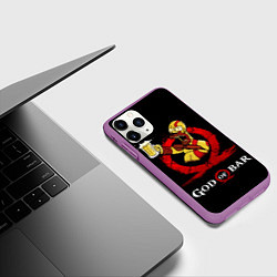 Чехол iPhone 11 Pro матовый Бог бара, цвет: 3D-фиолетовый — фото 2