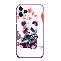 Чехол iPhone 11 Pro матовый Funny panda - China, цвет: 3D-фиолетовый