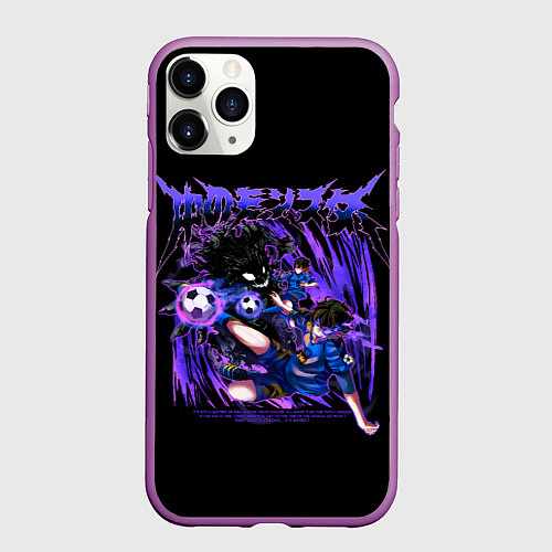 Чехол iPhone 11 Pro матовый Бачира - Блю Лок / 3D-Фиолетовый – фото 1
