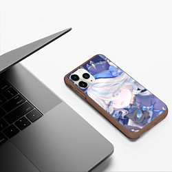 Чехол iPhone 11 Pro матовый Genshin Impact Furina smug, цвет: 3D-коричневый — фото 2