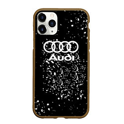 Чехол iPhone 11 Pro матовый Audi белая краска авто спорт