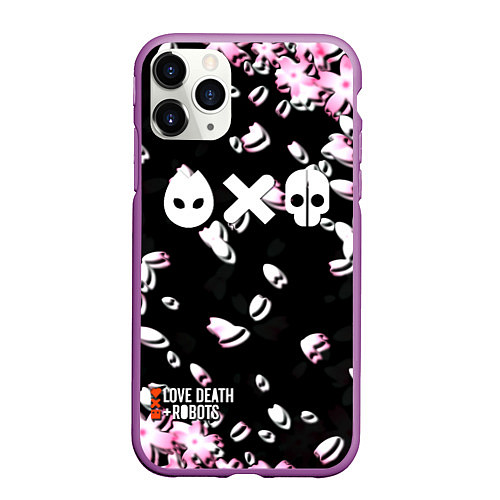 Чехол iPhone 11 Pro матовый Love Death Robots serial / 3D-Фиолетовый – фото 1