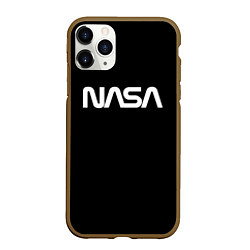 Чехол iPhone 11 Pro матовый NASA space logo