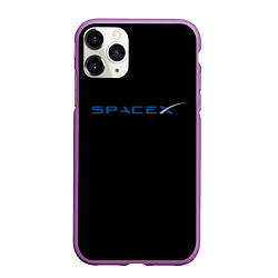 Чехол iPhone 11 Pro матовый NASA space usa, цвет: 3D-фиолетовый