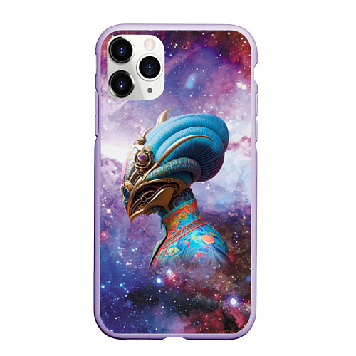 Чехол iPhone 11 Pro матовый Nefertiti is from another planet / 3D-Светло-сиреневый – фото 1