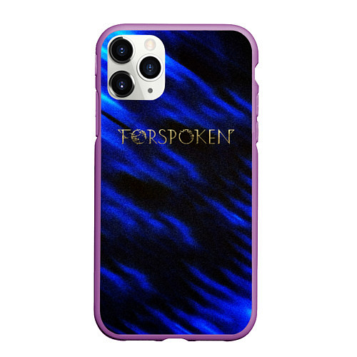 Чехол iPhone 11 Pro матовый Forspoken frey blue game abstraction / 3D-Фиолетовый – фото 1