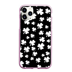 Чехол iPhone 11 Pro матовый Black clover pattern anime, цвет: 3D-розовый