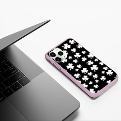 Чехол iPhone 11 Pro матовый Black clover pattern anime, цвет: 3D-розовый — фото 2