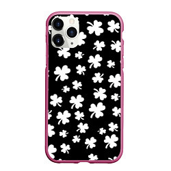 Чехол iPhone 11 Pro матовый Black clover pattern anime