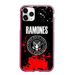Чехол iPhone 11 Pro матовый Ramones краски метал группа