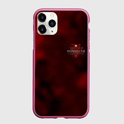 Чехол iPhone 11 Pro матовый Painkiller flame game kill retro