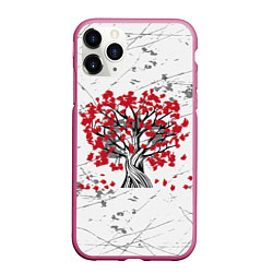 Чехол iPhone 11 Pro матовый Цветущее дерево