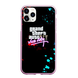 Чехол iPhone 11 Pro матовый GTA vice city неоновые краски вайсити