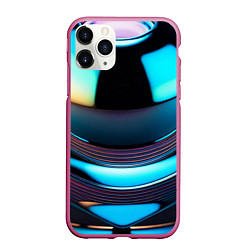 Чехол iPhone 11 Pro матовый Шар с отражениями, цвет: 3D-малиновый