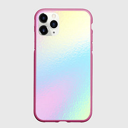 Чехол iPhone 11 Pro матовый Светлая голография, цвет: 3D-малиновый