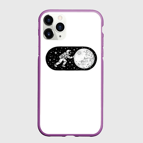 Чехол iPhone 11 Pro матовый Space on / 3D-Фиолетовый – фото 1